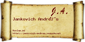 Jankovich András névjegykártya