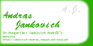 andras jankovich business card